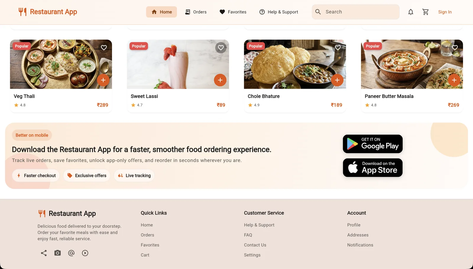 Restaurant App visual 3